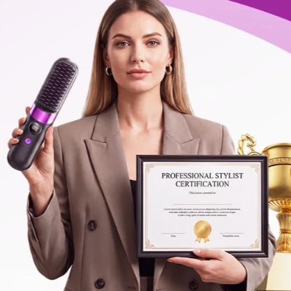 3-in-1 Cordless Hair Straightening Brush