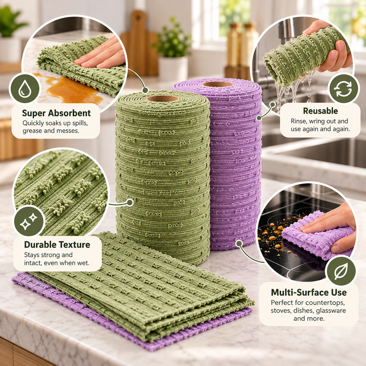 Faveta Reusable Bamboo Towels