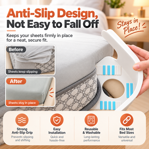 No-Slip Bed Corner Clips
