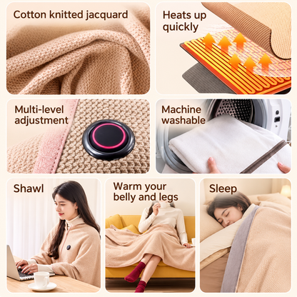 Wearable Heated Blanket Shawl