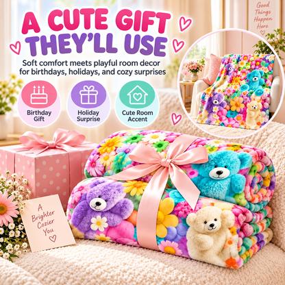 Cute Plush 3D Throw Blanket