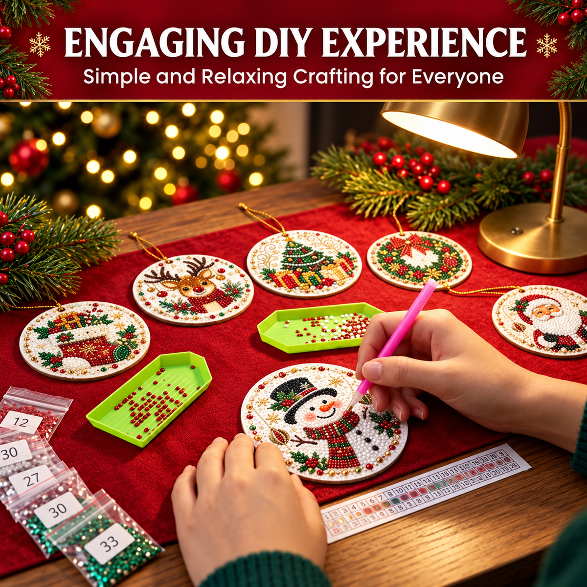Christmas DIY Diamond Painting Ornaments