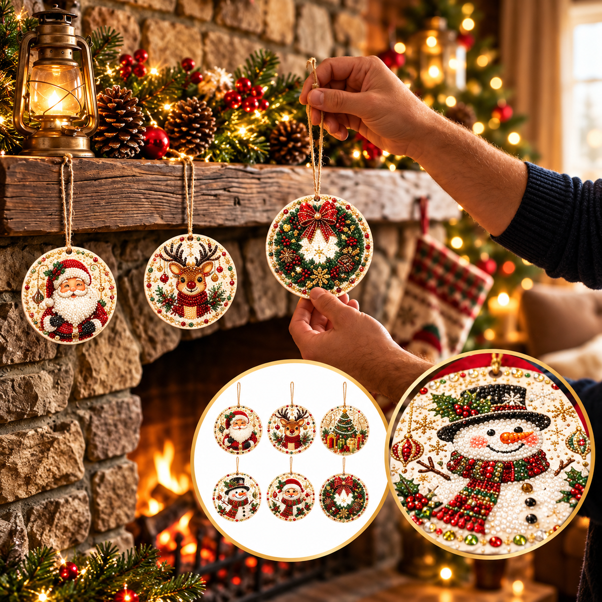 Christmas DIY Diamond Painting Ornaments