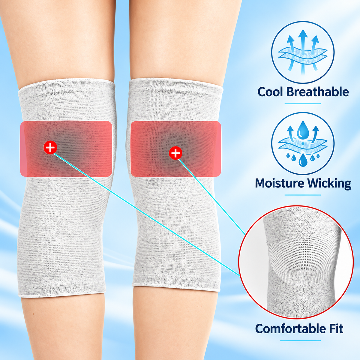 Premium Bamboo Knee Sleeve ( Single)