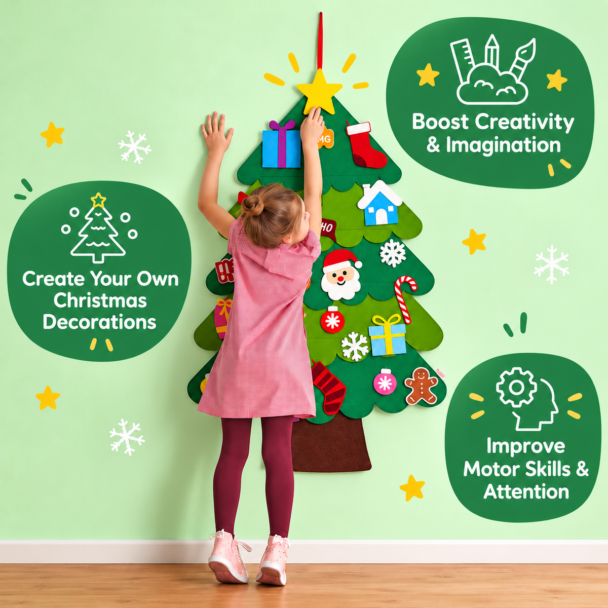 Montessori Felt Christmas Tree