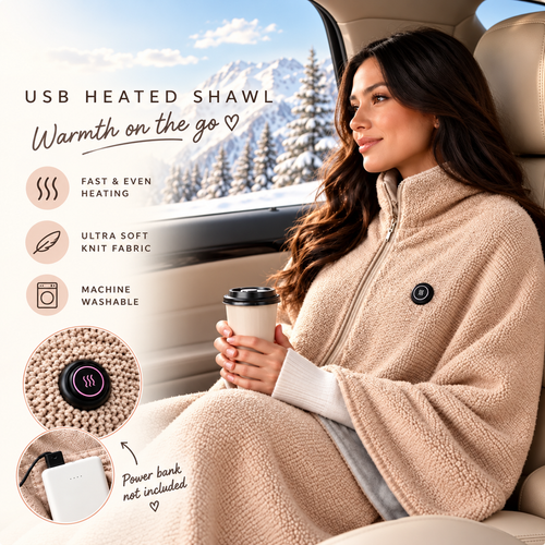 Wearable Heated Blanket Shawl