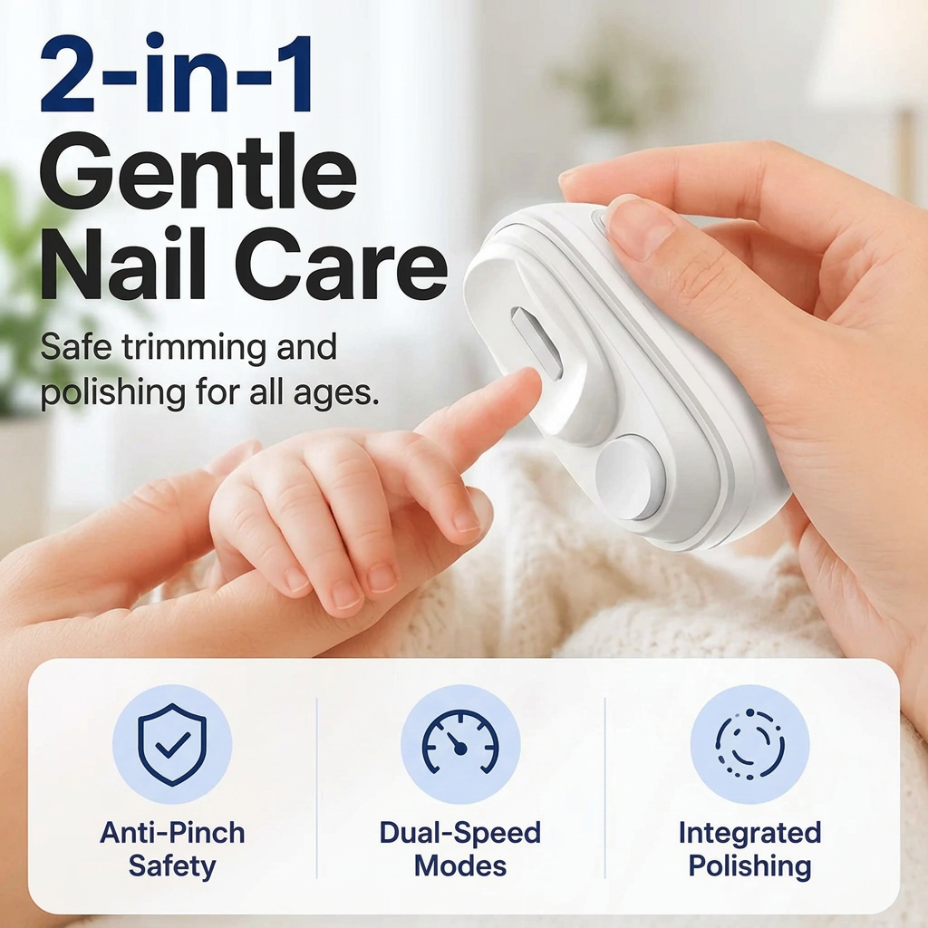 💅 2-in-1 Electric Nail Clipper & Smoother 🌟
