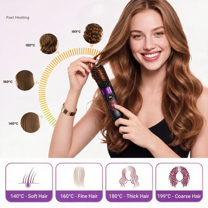 3-in-1 Cordless Hair Straightening Brush